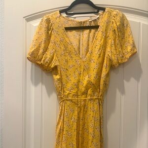American Eagle Outfitters Yellow Floral Mini Dress